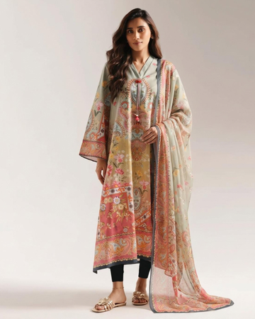 SAGE BLOSSOM PRINTED 2 & 3 - PIECE SUIT