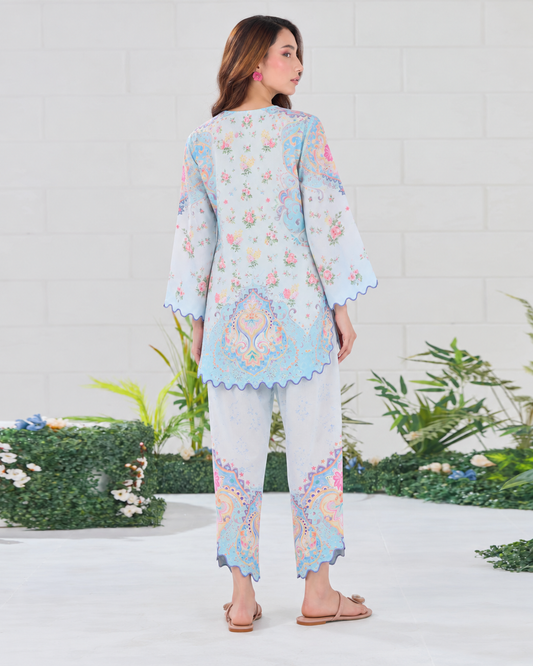 AZURE BLOOM 2-PIECE SUIT