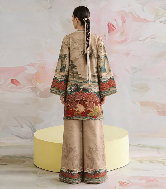 ORIENTAL CANVAS PRINTED 2-PIECE SUIT