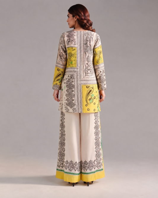 LIME NOIR PRINTED 2-PIECE SUIT
