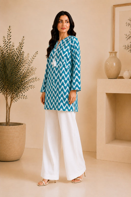Bana Dora Lawn – Light Blue