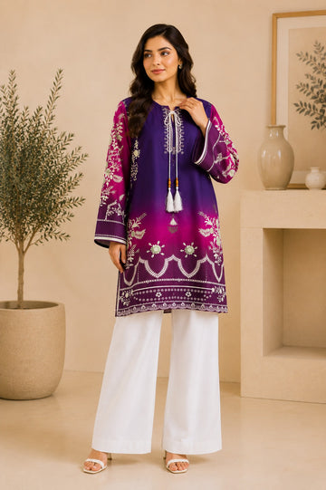 Bana Dora Lawn – Purple & Pink