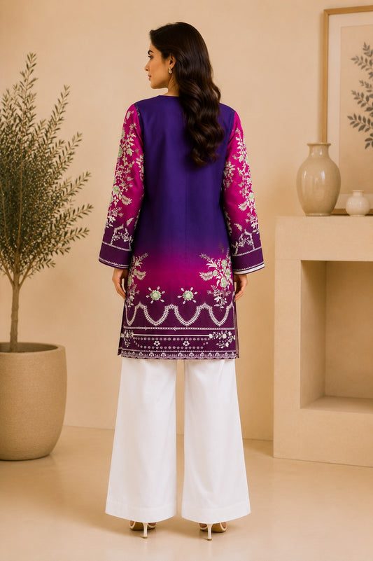 Bana Dora Lawn – Purple & Pink