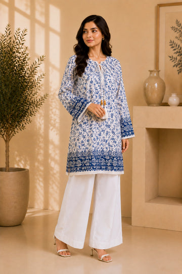Bana Dora Lawn – Blue & White