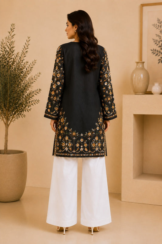 Bana Dora Lawn – Black & Yellow
