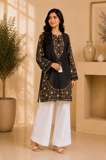 Bana Dora Lawn – Black & Yellow