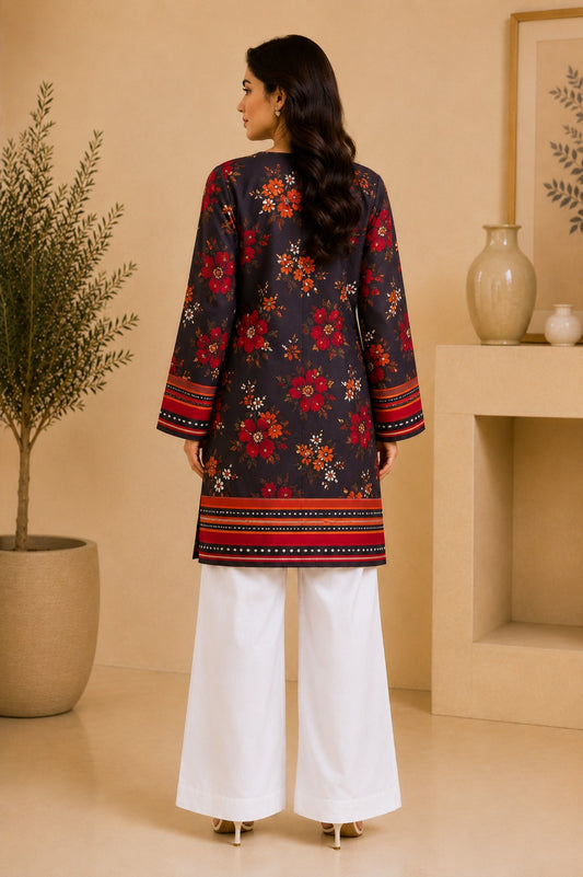 Bana Dora Lawn – Black & Red