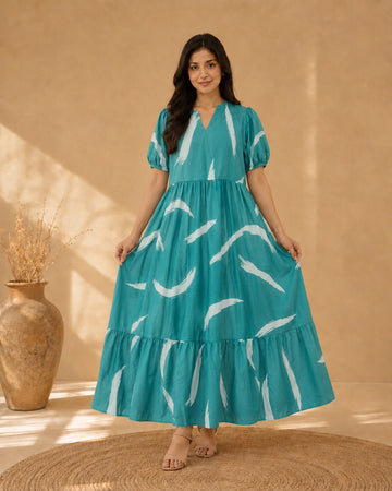 Printed Cotton – Teal Breeze