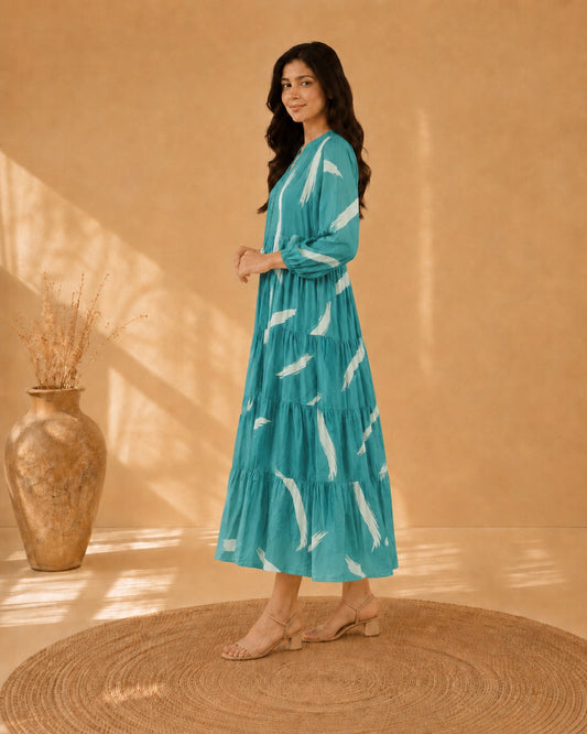 Printed Cotton – Teal Breeze