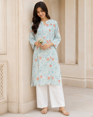 PURE LAWN – MINT FLORAL