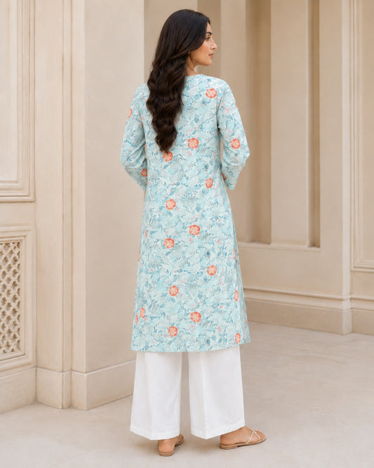PURE LAWN – MINT FLORAL