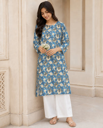 PURE LAWN – ROYAL BLUE FLORAL