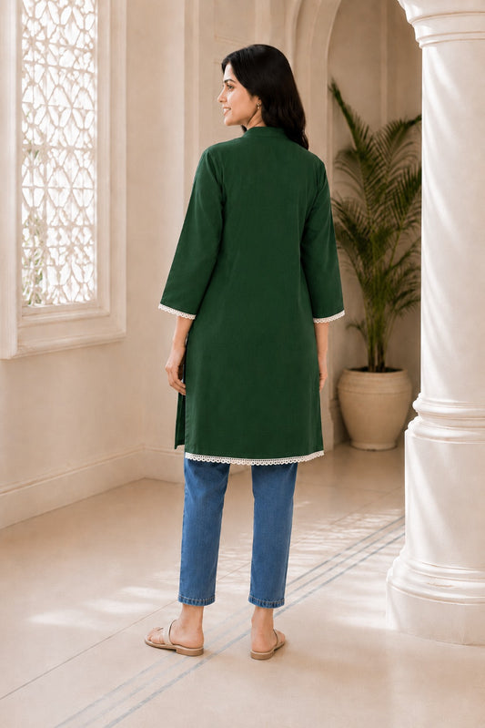 EMBROIDERED TOP - FOREST BLOOM