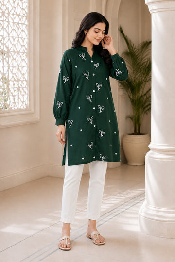 EMBROIDERED TOP - FOREST CHARM