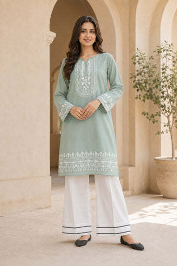 SAGE GREEN EMB CO-ORD SET