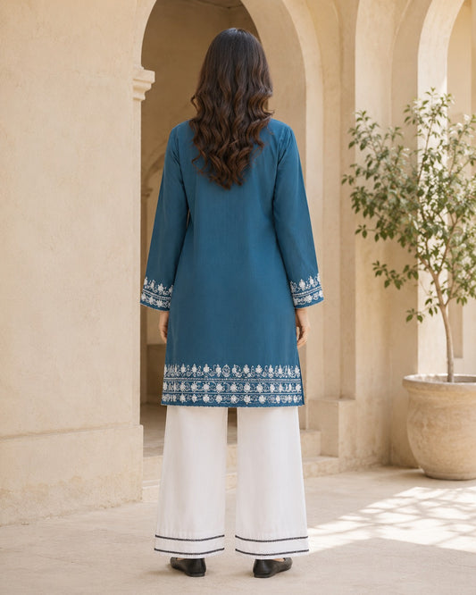MIDNIGHT BLUE EMB CO-ORD SET
