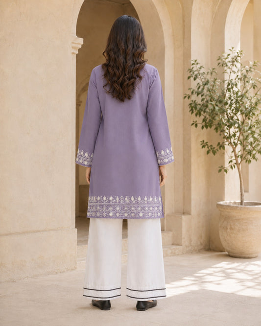 LILAC BLOOM EMB CO-ORD SET