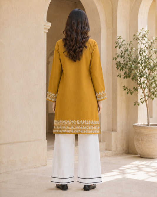 GOLDEN GLOW EMB CO-ORD SET