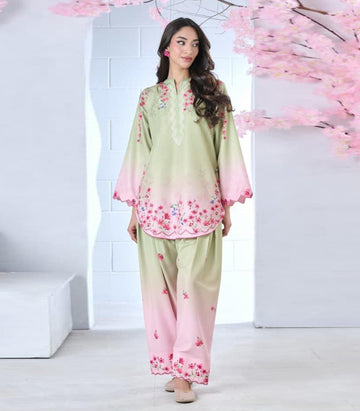SPRING BLOOM PRINTED 2-PIECE SUIT