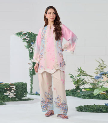 PINK PETAL HAZE PRINTED 2-PIECE SUIT