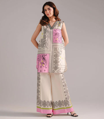 PINK BANDANA PRINTED 2-PIECE SUIT